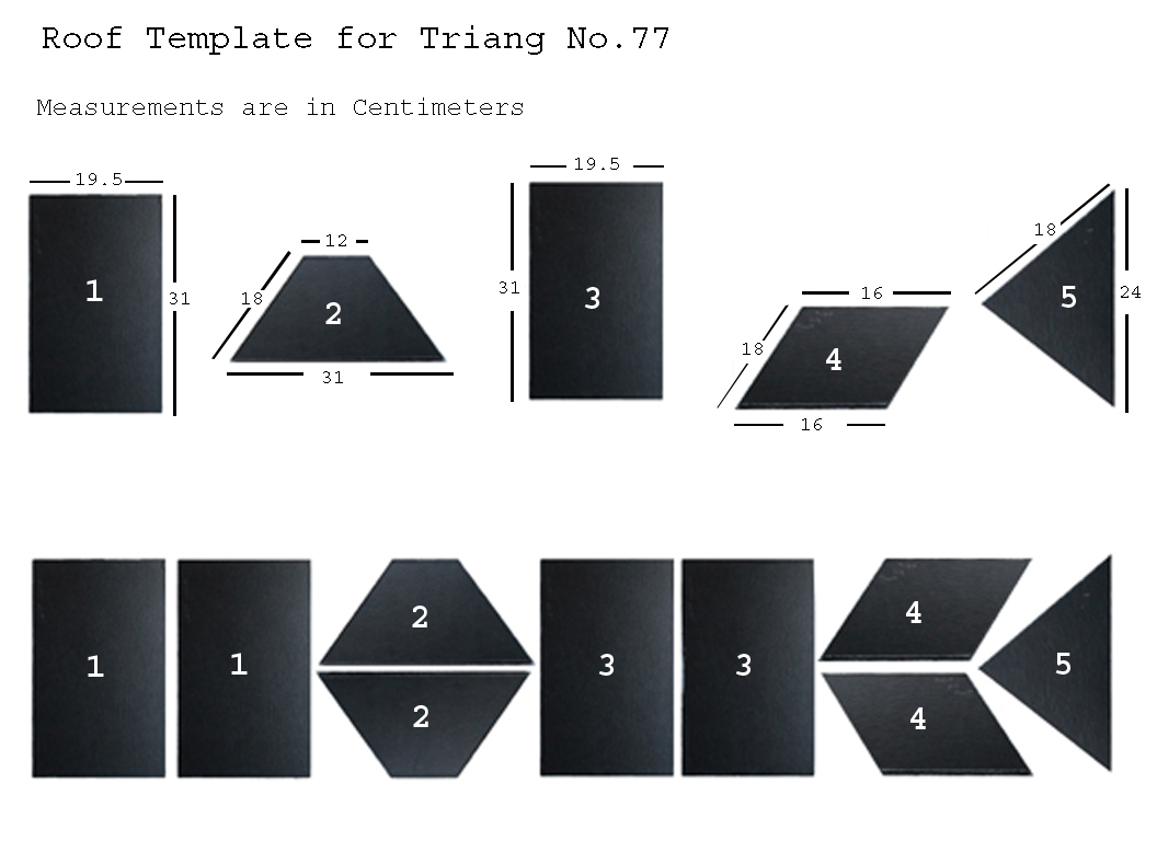 Triang No.77 Roof Template
